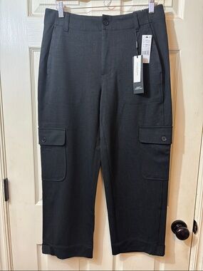 Liverpool Black Cargo Crop Pants NWT